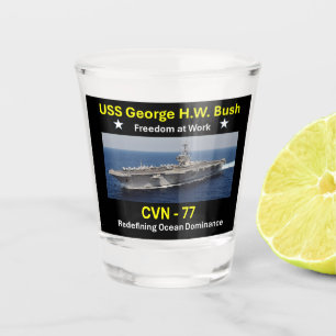 USS George H.W. Struik (CVN-77) Shot Glas