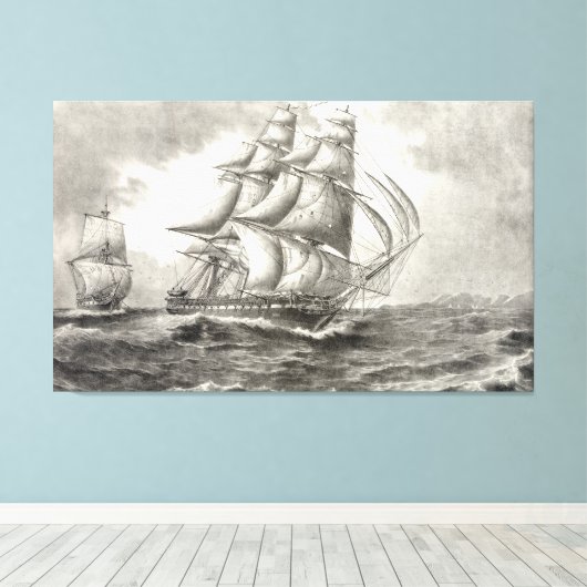 USS-grondwet Canvas Afdruk (Insitu (Houten vloer))