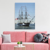 USS Grondwet Firming Cannons Canvas Afdruk (Insitu (Woonkamer))