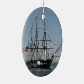 USS Grondwet Firming Cannons Keramisch Ornament (Rechts)