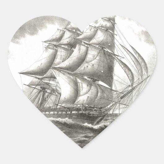 USS-grondwet Hart Sticker (Voorkant)