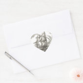 USS-grondwet Hart Sticker (Envelop)