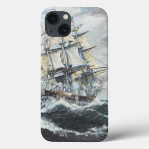 USS-grondwet leidt naar HM Frigate Guerriere iPhone 13 Hoesje