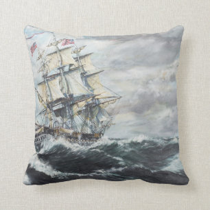 USS-grondwet leidt naar HM Frigate Guerriere Kussen