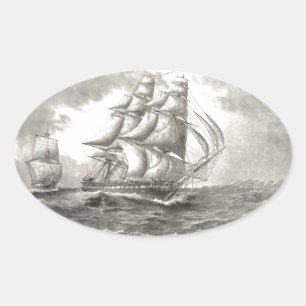 USS-grondwet Ovale Sticker