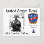 USS GUARDFISH SSN-612 BRIEFKAART (Voorkant)