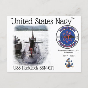 USS HADDOCK SSN-621 ONDERZEEËR BRIEFKAART