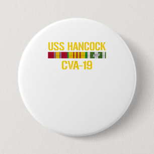 USS Hancock CVA19 Vietnam Veteraan Ronde Button 7,6 Cm