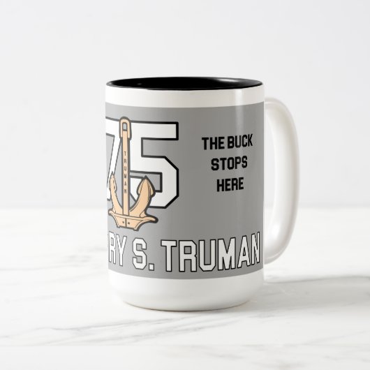 USS HARRY S. TRUMAN MOK CVN-75 BUCK STOPS HIER (Voorkant rechts)