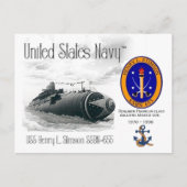 USS HENRY L. STIMSON SSBN-655 - CARTE POSTALE (Devant)