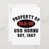 USS Horne DLG-30 Briefkaart (Voorkant / Achterkant)