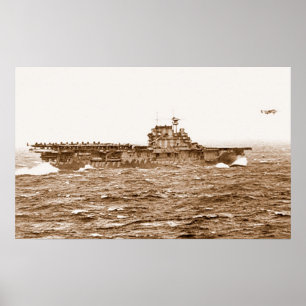USS Hornet B-25-startposter Poster