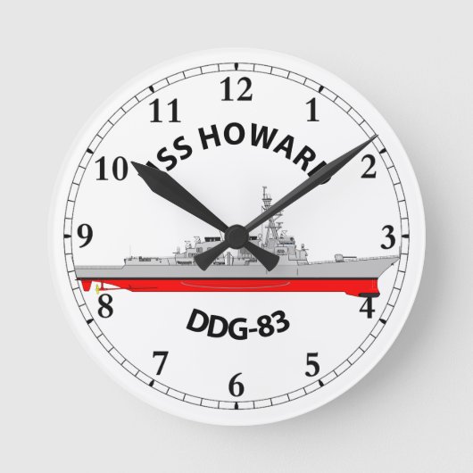 USS HOWARD - DDG-83 - ARLEIGH BURKE RONDE KLOK (Voorkant)