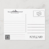 USS IOWA BB-61 BATTLESHIP - Carte postale (Dos)