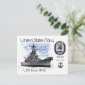 USS IOWA BB-61 BATTLESHIP - Carte postale (Debout devant)
