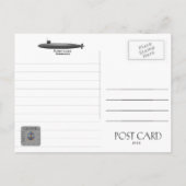 USS JACK SSN-605 SOUS-MARINE - CARTE POSTALE (Dos)