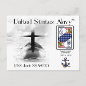 USS JACK SSN-605 SOUS-MARINE - CARTE POSTALE (Devant)