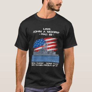 USS John A Moore FFG 19 Class Frigate Amerikaanse T-shirt