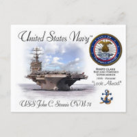 USS JOHN C. STENNIS CVN-74 CARRIER - Carte postale