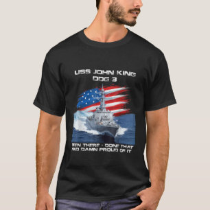 USS John King DDG 3 torpedobootjager schip USA vla T-shirt