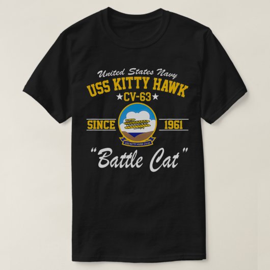 USS Kat Hawk CV63 T-shirt (Design voorkant)