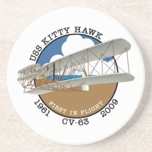 USS KAT HAWK CV-63 1961-2009 ONDERZETTER