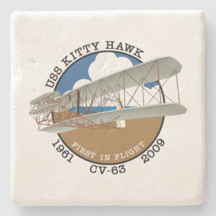 USS KAT HAWK CV-63 1961-2009 ONDERZETTER