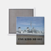 USS KIDD DD 661 Magneten (Voorkant / Achterkant)