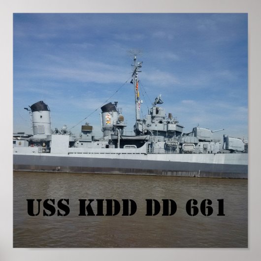 USS KIDD DD 661 Poster (Voorkant)