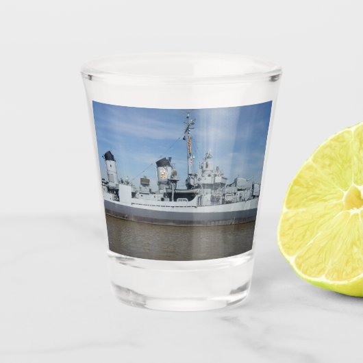 USS KIDD DD 661 SHOT GLAS (Voorkant)