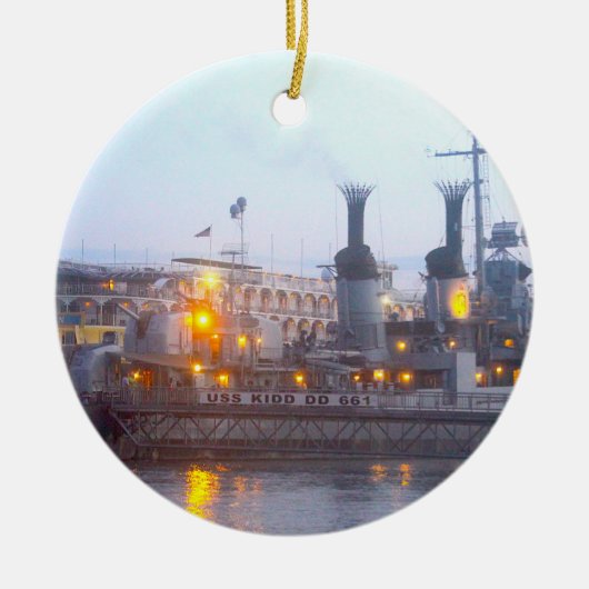 USS KIDD-Ornament Keramisch Ornament (Voorkant)
