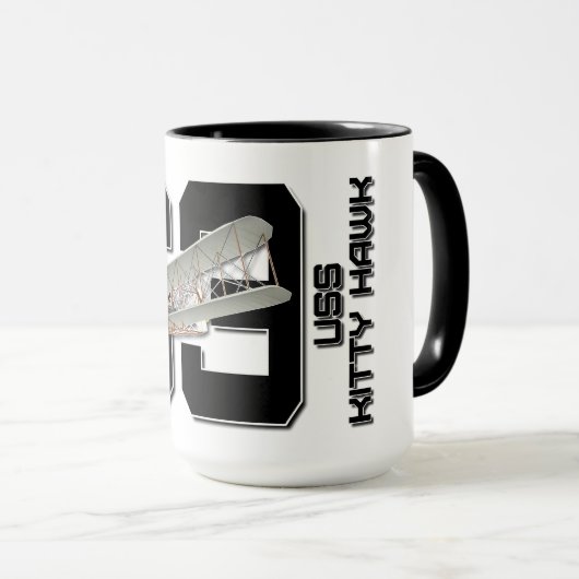 USS KITTY HAWK 63 Mug (Devant droit)