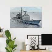 USS Lake ChamPlain (CG 57) Poster (Thuiskantoor)