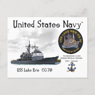 USS LAKE ERIE CG-70 CRUISER - BRIEFKAART
