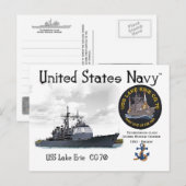 USS LAKE ERIE CG-70 CRUISER - CARTE POSTALE (Devant / Derrière)