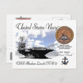 USS LINCOLN CVN-72 CARRIER - BRIEFKAART (Voorkant / Achterkant)