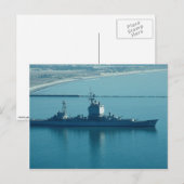 USS Long Beach", CGN-9 nucleaire kruiser, le Briefkaart (Voorkant / Achterkant)