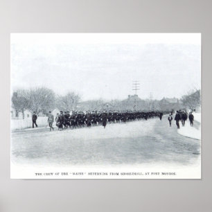 USS Maine op Shore Drill Poster