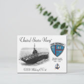 USS MIDWAY CV-41 TRANSPORTEUR D'AÉRONEF - Carte po (Debout devant)