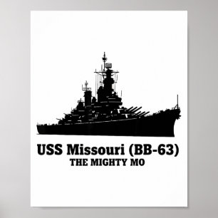 Uss Missouri Mannen Vrouwen Bb-63 Slagschip Uss Mi Poster