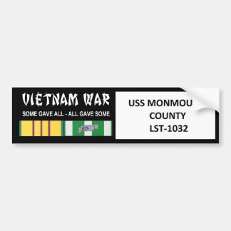 USS MONMOUTH COUNTY VIETNAM WAR VETERAN BUMPERSTICKER
