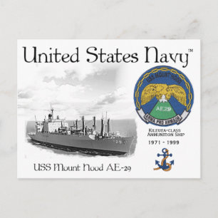 USS MOUNT HOOD AE-29 - CARTE POSTALE