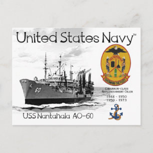 USS NANTAHALA AO-60 OLIER VOOR BEVOORRADING BRIEFKAART