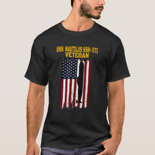 USS Nautilus SSN 571 Onderzeeboot Veteranen Dag Va T-shirt