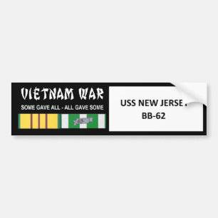 USS NEW JERSEY VIETNAM WAR VETERAN BUMPERSTICKER