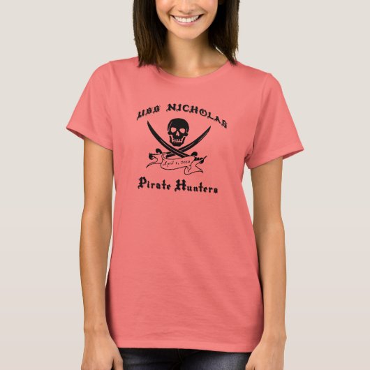 USS Nicholas Pirate Hunters Shirt (Voorkant)