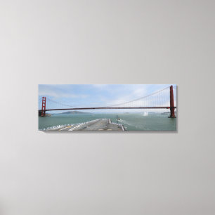 USS Nimitz bij de Golden Gate Canvas Afdruk