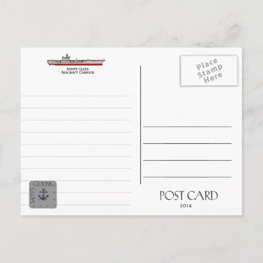 USS NIMITZ CVN-68 TRANSPORTEUR D'AÉRONEF - Carte p (Dos)