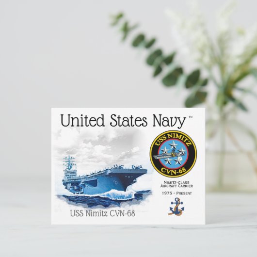 USS NIMITZ CVN-68 TRANSPORTEUR D'AÉRONEF - Carte p (Debout devant)
