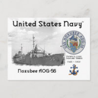 USS NOXUBEE AOG-56 BENZINE TANKER - ANSICHTKAART